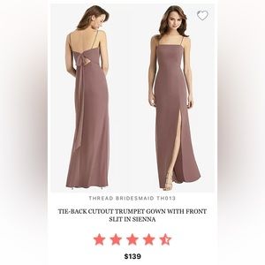 Dessy Dress. Size 2. Color sienna. Altered - I’m 5’5 and wore 2 inch heels